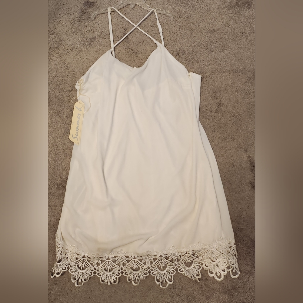 2000s White Cami Dress from Summer G. APPROX. SIZE M *TAG SIZE XL*